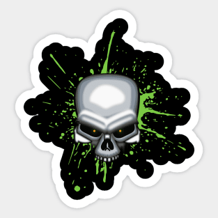 Chrome skull Sticker